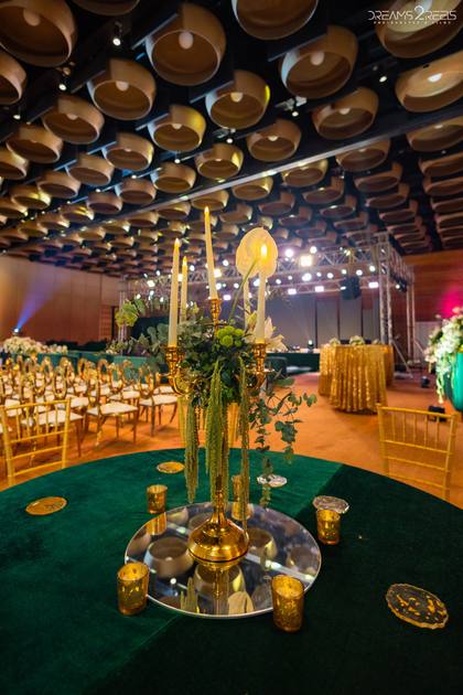 Tablescape and Floral detail — Sangeet decor — Alila Diwa Goa